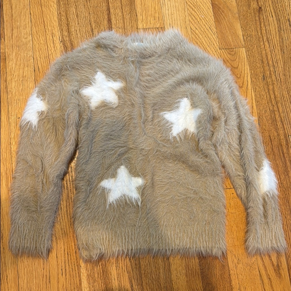 Kapital K Fuzzy Beige Sweater Kids Size 5
